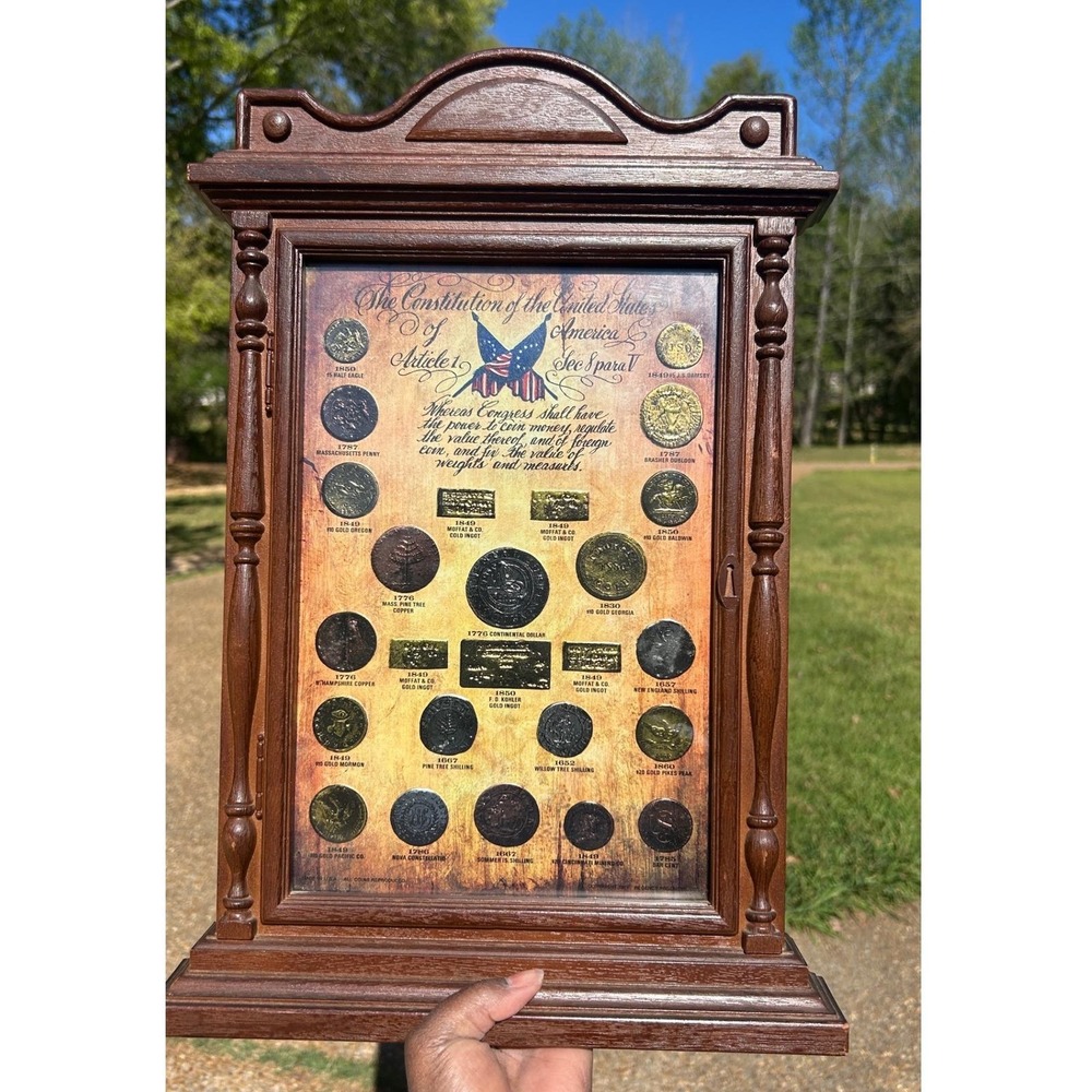 Regency Products Vintage 1974 Constitution Coin Reproduction Set Framed wall art